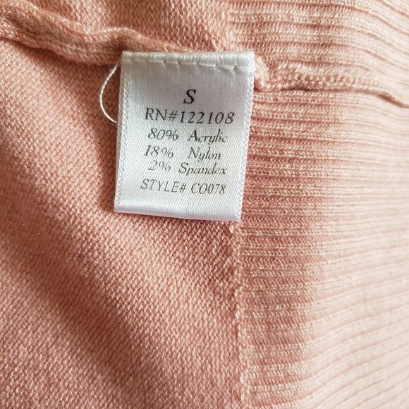 MAK Women's Peach Cardigan, Size Small.  Gently used* - Picture 7 of 8